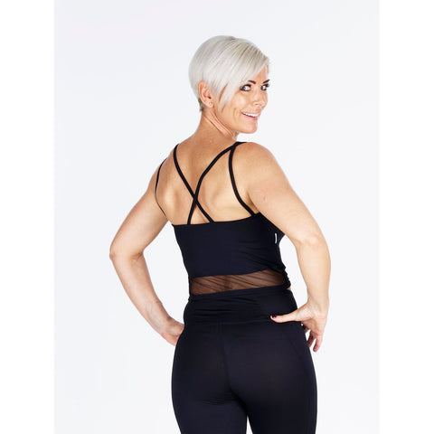 Step n Pump SP309 Mid Waist Cami with Mesh Panel