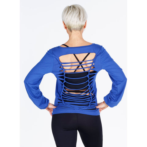 Step n Pump SP330 Slashed Back Long Sleeve Top