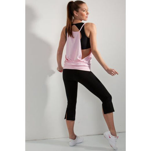 Step n Pump SP160 Capri Pant with Back Splits and Rollover Waistband