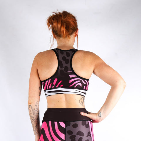 Combat Dollies Wild Pinks Sports Bra