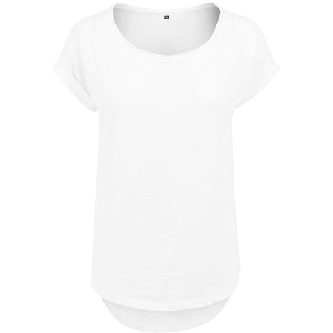 Step n Pump Essentials White 100% Cotton Long Slub T - Shirt