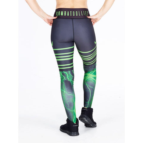 Combat Dollies Green Lightning Fitness Leggings