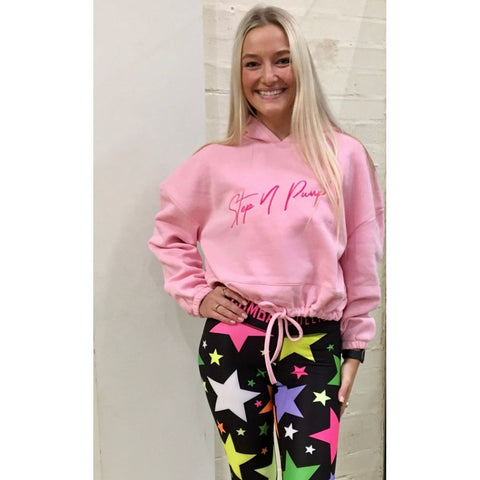 Step n Pump Essentials Cropped Embroidered Signature Hoodie ( Choose Your Colour)