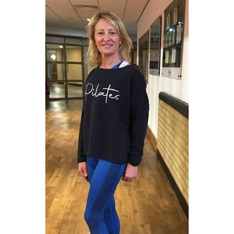 Step n Pump Essentials Luxe Navy - Silver Pilates Top