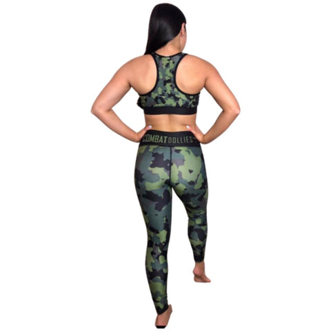 Combat Dollies Complete Khaki Camo Fitness Leggings