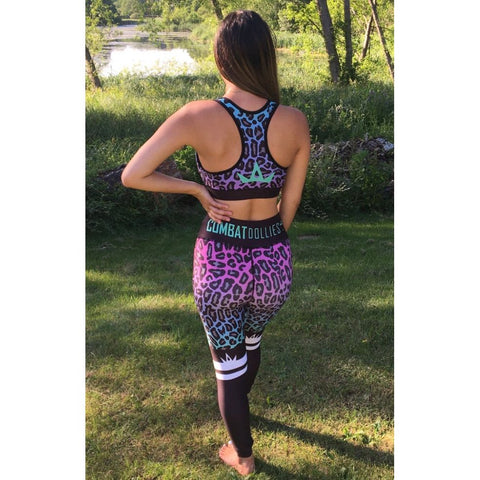 Combat Dollies Fuchsia Fall Fitness Leggings