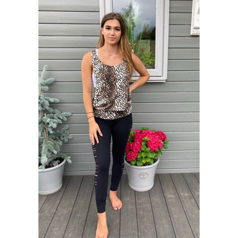 Step n Pump Brown Leopard Print Tabbard