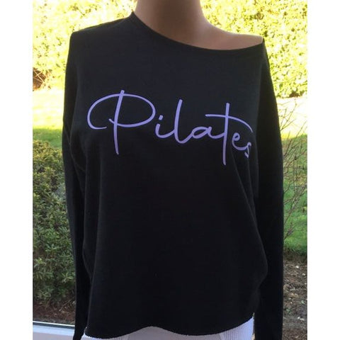 Step n Pump Essentials Luxe Black - Soft Lilac Pilates Top