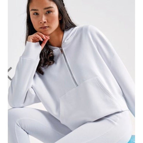 Step n Pump Essentials White Half Zip Hoodie