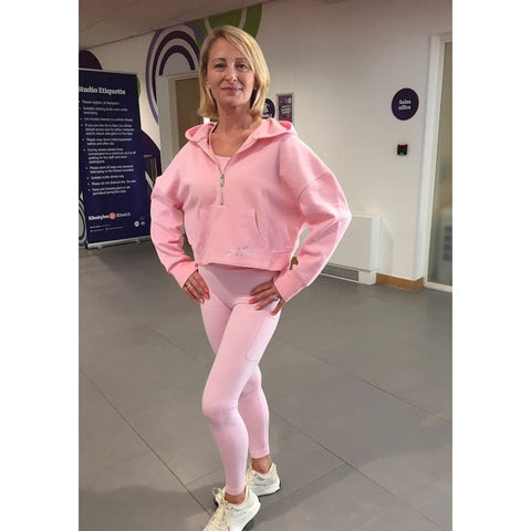 Step n Pump Essentials Pink Half Zip Hoodie