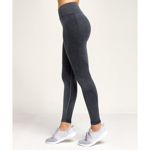 Step n Pump Essentials Charcoal-Black  Denim Seamless Leggings