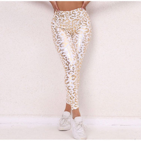 Stepnpump Exclusive Metallic Leopard Leggings