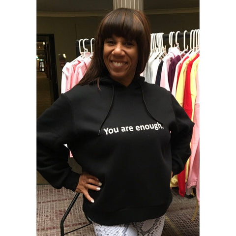 Step n Pump Essentials Luxury Black You Are Enough Hoodie