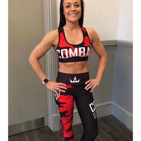 Combat Dollies Red Camo Fitness Leggings