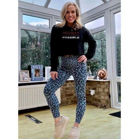 Project Possible Embroidered Cropped Sweat Top