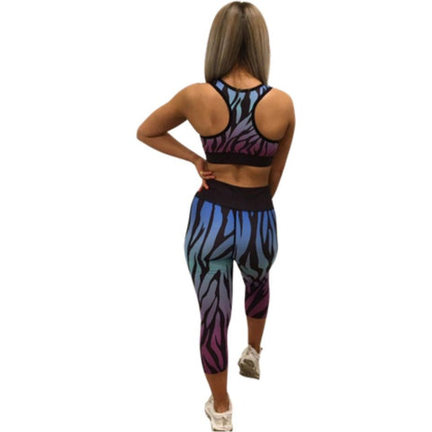 Combat Dollies Exclusive Blue Zebra Sports Bra