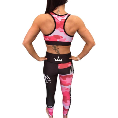 Combat Dollies Pink Camo Fitness Leggings