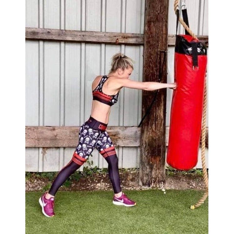 Combat Dollies Skull & Crossbones Fitness Leggings