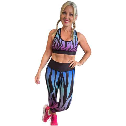 Combat Dollies Exclusive Blue Zebra Leggings