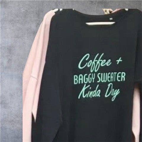 Step n Pump Essentials  Coffee & Baggy Sweater Kinda Day Top (Choose Your Colour)