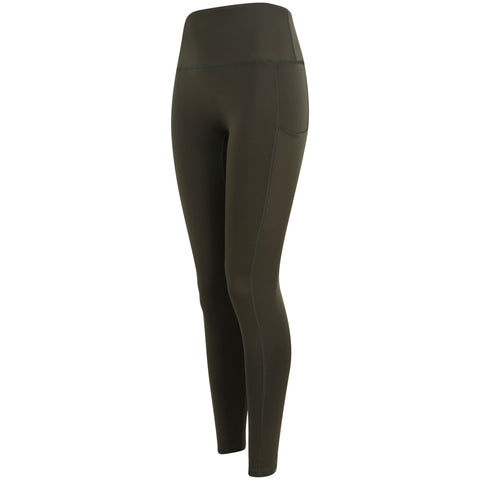 Step n Pump Essentials Khaki Green Core Pocket Leggings
