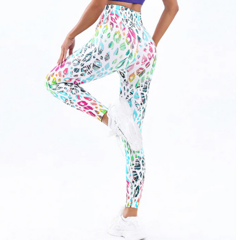 Stepnpump Exclusive Colourful Leopard Seamless Leggings