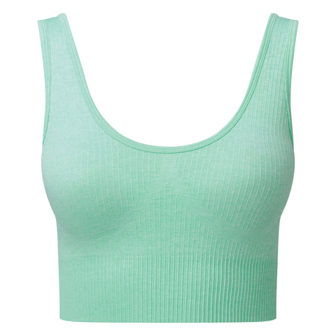 Step n Pump  Essentials Peppermint Ribbed Multi Sport Crop Top