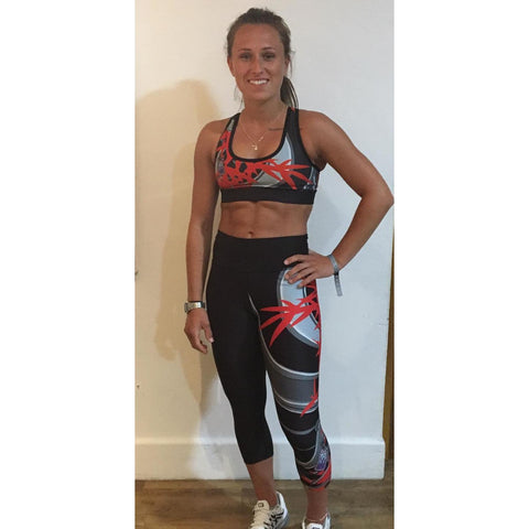 Combat Dollies Red Bamboo Sports Bra