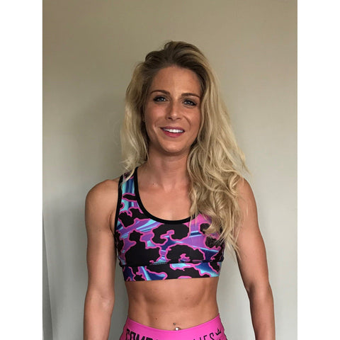 Combat Dollies Oil Splash Sports Bra