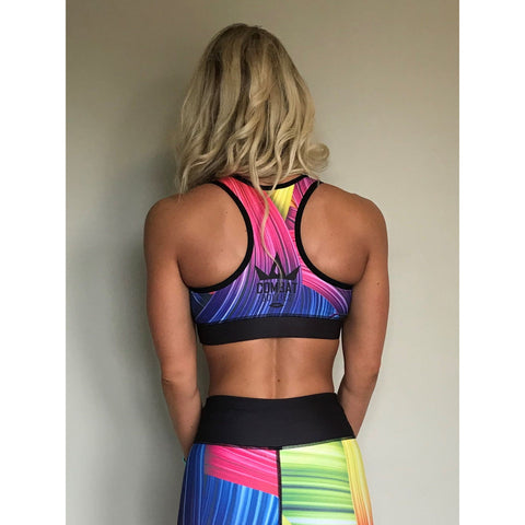 Combat Dollies Rainbow Sports Bra