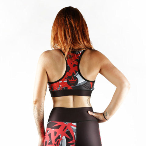 Combat Dollies Red Bamboo Sports Bra