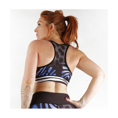Combat Dollies Wild Blue Sports Bra