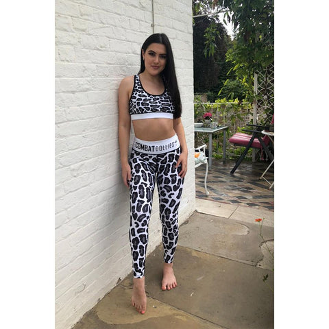 Combat Dollies Snow Leopard Fitness Leggings