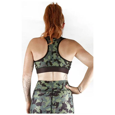 Combat Dollies Khaki Camo Sports Bra