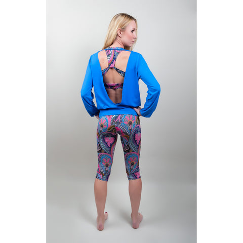 Step n Pump SP294 Long Sleeve Dance Top with Low V Back ( Choose Your Colour)