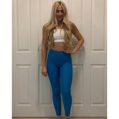 Posto9 Gisele Matt Copacabana Leggings - Turquoise Blue