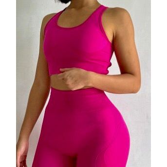 Stepnpump Exclusive Seamless Hot Pink Top