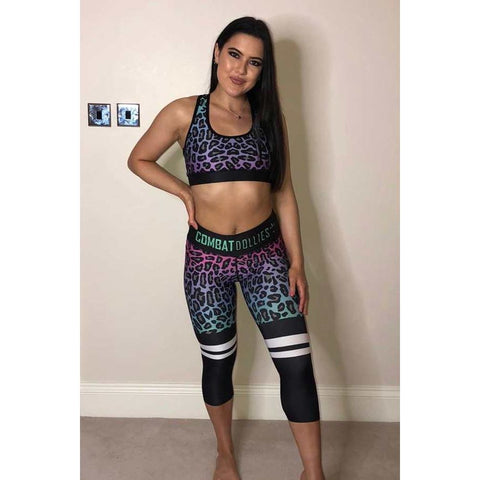 Combat Dollies Fuchsia Fall Fitness Capri