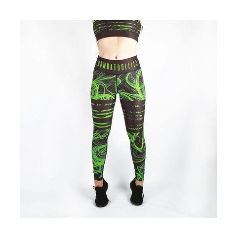 Combat Dollies Green Swirl Fitness Legging