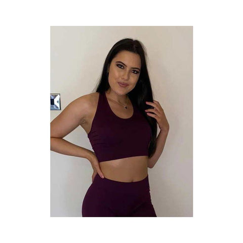 Step n Pump Essentials Seamless Mulberry Padded CropTop