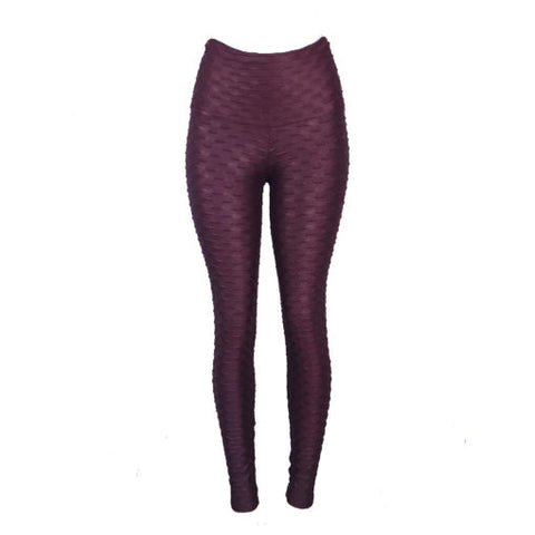 Posto9 Gisele  Wet Look  Copacabana Leggings - Acai Burgundy