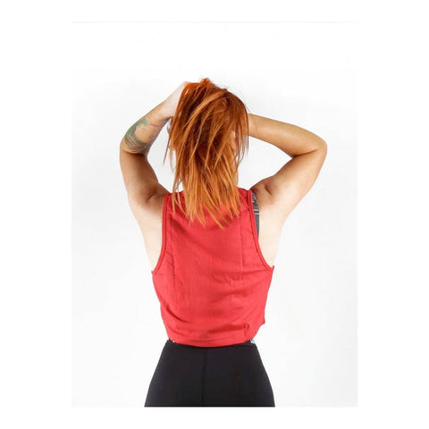 Combat Dollies Red Cropped Vest