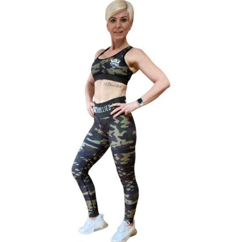 Combat Dollies Caged Camo Fitness Leggings