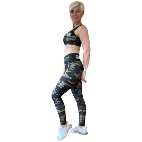 Combat Dollies Caged Camo Fitness Leggings