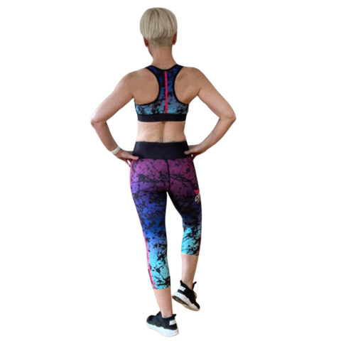 Combat Dollies Black Splatter Fitness Capri