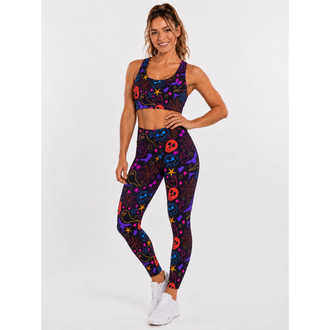 Step n Pump UV Reactive Midnight Mischief Capri Bottoms With Or Without Pockets (Pre-Order)