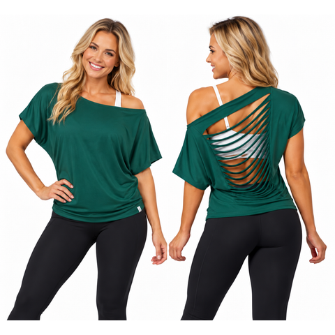 Step n Pump SP314A  Stunning Slashed Back Slouch Top With or Without a band ( Choose your Colour)