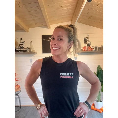 Project Possible 100% Organic Cotton Black Vest Top