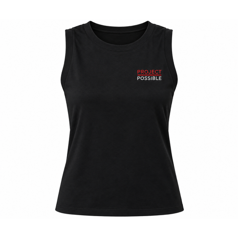 Project Possible 100% Organic Cotton Black Vest Top