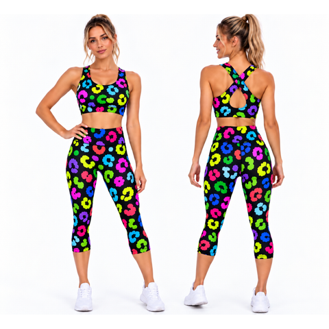 Step n Pump UV Reactive Groovy Panther Capri With or Without Pockets